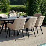 Maze - Outdoor Zest 8 Seat Oval Dining Set  - Taupe