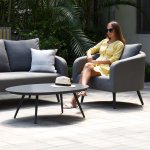 Maze - Outdoor Ambition 2 Seat Sofa Set - Flanelle