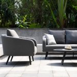 Maze - Outdoor Ambition 2 Seat Sofa Set - Flanelle