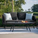 Maze - Outdoor Ambition 2 Seat Sofa Set - Charcoal