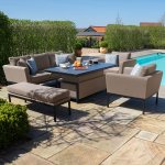 Maze - Outdoor Pulse 3 Seater Sofa Set with Rising Table - Taupe