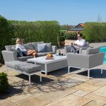 Maze - Outdoor Pulse 3 Seater Sofa Set with Rising Table - Lead Chine