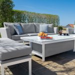 Maze - Outdoor Pulse 3 Seater Sofa Set with Rising Table - Lead Chine