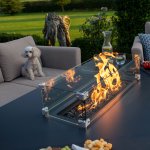 Maze - Outdoor Pulse 3 Seater Sofa Set with Fire Pit Table - Taupe