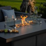 Maze - Outdoor Pulse 3 Seater Sofa Set with Fire Pit Table - Flanelle