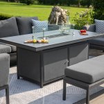 Maze - Outdoor Pulse 3 Seater Sofa Set with Fire Pit Table - Flanelle