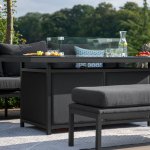 Maze - Outdoor Pulse 3 Seater Sofa Set with Fire Pit Table - Charcoal