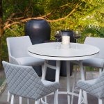 Maze - Outdoor Regal 4 Seat Round Bar Set - Lead Chine