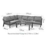 Maze Aluminium New York Corner Sofa Set - White