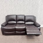 Barcelona Reclining 3 Seat Sofa - Brown Leather