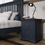 Swanley Midnight Grey Bedroom Large Bedside Cabinet