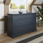 Swanley Midnight Grey Bedroom 6 Drawer Chest