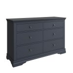 Swanley Midnight Grey Bedroom 6 Drawer Chest