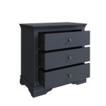 Swanley Midnight Grey Bedroom 3 Drawer Chest