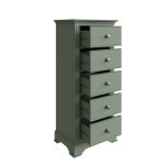 Bletchley Cactus Green Bedroom 5 Drawer Narrow Chest