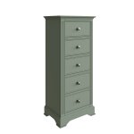 Bletchley Cactus Green Bedroom 5 Drawer Narrow Chest