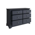 Bletchley Midnight Grey Bedroom 6 Drawer Chest