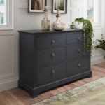 Bletchley Midnight Grey Bedroom 6 Drawer Chest