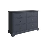 Bletchley Midnight Grey Bedroom 6 Drawer Chest