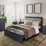 Bletchley Midnight Grey Bedroom Double Bed Frame