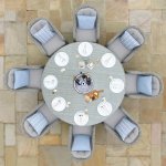 Maze Oxford 8 Seat Round Ice Bucket Dining Set With Heritage Chairs