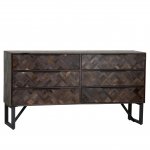 Baxter 6 Drawer Chest -Teak & Iron