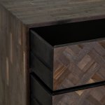 Baxter 6 Drawer Chest -Teak & Iron