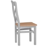 Eton Crossback Chair Wooden Seat (Pair) - Grey