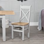 Eton Crossback Chair Wooden Seat (Pair) - Grey