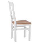 Eton Crossback Chair Wooden Seat (Pair) - White