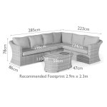 Maze Winchester Large Corner Sofa Set with Fire Pit