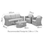 Maze Winchester 3 Seat Sofa Set