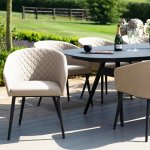 Maze - Outdoor Ambition 8 Seat Oval Dining Set - Taupe