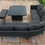 Maze - Outdoor Pulse Deluxe Square Corner Dining Set With Fire Pit -  Lead Chine