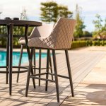 Maze - Outdoor Regal 4 Seat Round Bar Set - Taupe