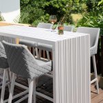 Maze - Outdoor Regal 6 Seat Rectangular Bar Set - Lead Chine