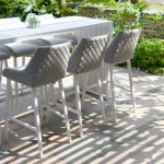 Maze - Outdoor Regal 6 Seat Rectangular Bar Set - Lead Chine