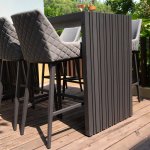 Maze - Outdoor Regal 6 Seat Rectangular Bar Set - Flanelle