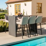 Maze - Outdoor Regal 6 Seat Rectangular Bar Set - Taupe