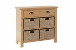 Ranby Oak Dining & Occasional 2 Drawer 4 Basket Unit