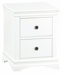 Swanley White Bedroom Large Bedside Cabinet