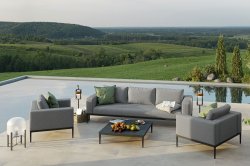 Maze Outdoor - Eve 3 Seat Sofa Set- Flanelle