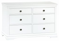 Swanley White Bedroom 6 Drawer Chest