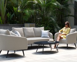 Maze - Outdoor Ambition 3 Seat Sofa Set - Oatmeal