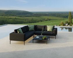 Maze Outdoor - Eve Corner Sofa Group - Charcoal