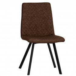 The Chair Collection Diamond Stitch Dining Chair - Brown (Pair)