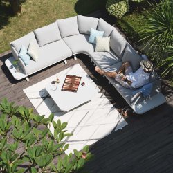 Maze - Outdoor Cove Corner Sofa Group - Lead Chine