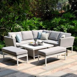 Maze - Outdoor Pulse Square Corner Dining Set With Rising Table -  Lead Chine