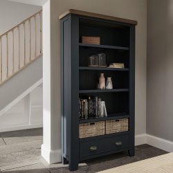 Haxby Painted Dining & Occasional Large Bookcase - Blue