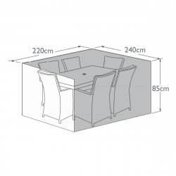 Outdoor Cover for 6 Seat Rect Dining Set